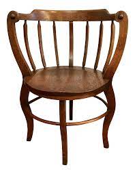 + more colors for lumin corner chair dale dark grey. Antique Tiger Oak Round Barrelback Spindle Corner Chair Chairish
