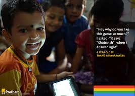 Another reason to love the tablet! #DigitalSunday #Education  #DigitalLearning #Learning #Children #PraDigi #Maharashtra #Thane
