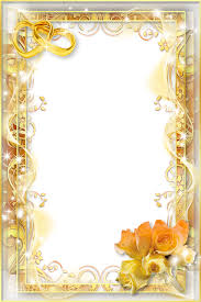 Yellow Wedding Png Photo Frame Wedding Frames Flower Frame Png Flower Frame