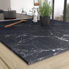 Plan De Travail Stratifie Marbre Noir Mat L 315 X P 65 Cm Ep 16 Mm En 2020 Marbre Noir Plan De Travail Stratifie Noir Mat