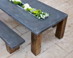 Concrete Patio Table With Umbrella Concrete Outdoor Table Outdoor Table Decor Diy Patio Table