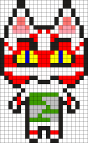 Animal Crossing Kabuki Kandi Pattern Animal Crossing Perler Bead Templates Kandi Patterns