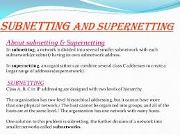 Subneting And Supernetting Tech Product Launch
