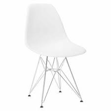 It's made with a metal frame, and has a slim metal legs and an open silhouette to complement that minimalist look. Set Of 4 Modern Style Dining Chair Mid Century Dining Room Metal Legs White 6450048337271 Ebay