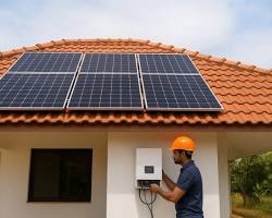 solar panels residential rooftop home energy savings, buatan AI