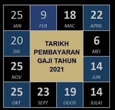 Mac 25 mac 2020 (rabu). Gaji 13 Bulan Juni 2021