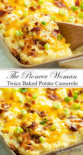 This Easy Twice Baked Potato Casserole From The Pioneer Woman Is A Perfect Side Dish Easy To Potatoe Casserole Recipes Twice Baked Potatoes Casserole Recipes