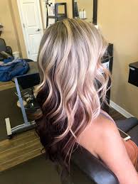 Balayage Blonde With Red Underneath Blonde Hair Tips Hair Color Underneath Burgundy Hair