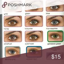Freshlook Colorblends I Have Blue Honey Pure Hazel Grey Green Turquoise Sterling Grey An Contact Lenses Colored Coloured Contact Lenses Eye Color Chart