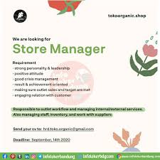 Lowongan kerja togamas (toko buku diskon) juni 2020. Lowongan Kerja Store Manager Toko Organic Bandung September 2020 Info Loker Bandung 2021
