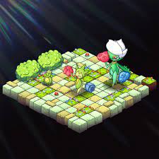 Roserade evolves from roselia when exposed to a shiny stone which evolves from budew when leveled up with high friendship during the day. Artstation Budew Roselia Roserade Pablo Munoz