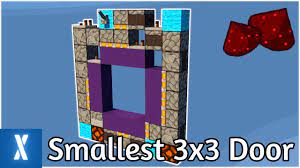 Think you can beat that? Minecraft Smallest 3x3 Redstone Piston Door 1 Wide Piston Door Youtube