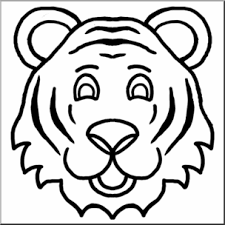 Name tiger face png,realistic tiger cartoon drawing. Clip Art Cartoon Animal Faces Tiger B W I Abcteach Com Abcteach