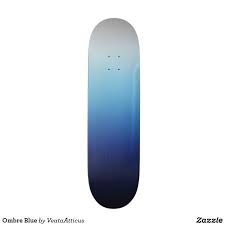 Ombre Blue Skateboard Deck Zazzle Com Skateboard Art Skateboard Art Design Skateboard Deck Art