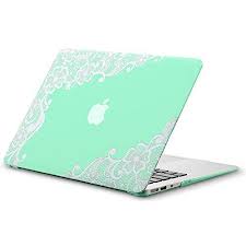 Kuzy Air 13 Inch Lace Mint Green Rubberized Hard Case For Macbook Air 13 3 A1466 A1369 Newest Version Macbook Air Case Macbook Macbook Air Case 13 Inch
