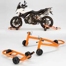 Dynamoto Double Side Rear And Front Stand Set Garaje Para Motos Caballete De Moto Trailer Para Motos