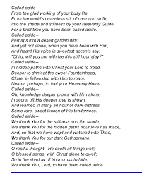 Called Aside Poem Busy Life Poems Life