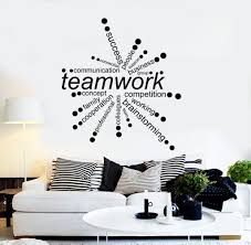 Vinyl Wall Decal Teamwork Words Office Decor Business Stickers Unique Gift Ig4342 Office Wall Design Office Wall Decor Office Decor