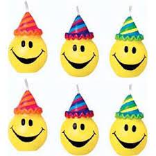 Party Smiley Faces Emoticon Party Birthday Cake With Candles Smiley Face