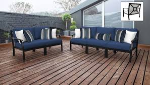 Kathy Ireland Homes Gardens Madison Ave 5 Piece Outdoor Aluminum Patio Furniture Set 05a In Midnight Tk Classics Madison 05a Navy Aluminum Patio Furniture Cheap Patio Furniture Patio Furniture Sets