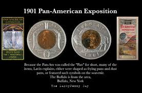 1901 Pan American Exposition Encased Penny Aka Dust Pan Very Rare To Find Dust Pan Pan American Penny