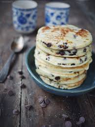 Pancakes Aux Pepites De Chocolat Noir Sans Lactose Recette Pepite Chocolat Alimentation Desserts Nutella
