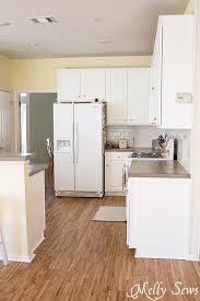 white kitchen makeover ugly and dated