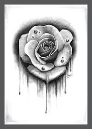 The Meltdown Print Rose Drawing Tattoo Floral Drawing Rose Stencil