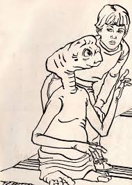 E T And Elliot Coloring Page In 2020 Nerd Herd Art Coloring Pages