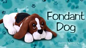 How To Model A Fondant Basset Hound Pretty Witty Cakes Fondant Dog Basset Hound Fondant