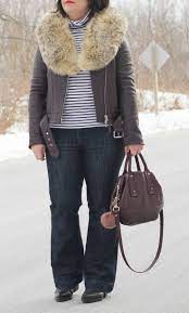 Leather Fur And Stripes Chic Everywhere Mackage Leather Jacket Leather Jacket Winter Outfits