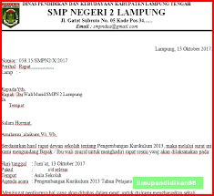 Atas perhatiannya kami ucapkan banyak terima kasih. Contoh Surat Undangan Rapat Guru Tahun 2017 Pendidikan Instan