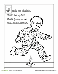 The song was printed in james orchard halliwell's english nursery rhymes and fairy tales collection in the middle of the 19th century. Bring This Jack Be Nimble Coloring Page To Life With Crayons Color Nimble J Nursery Rhymes Activities Nursery Rhymes Preschool Crafts Nursery Rhymes Preschool