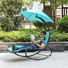 Hanging Chaise Lounge Chair Outdoor Hammock Sun Canopy Arc Stand Seating Patio Garden Walmart Com In 2020 Lounge Chair Outdoor Outdoor Hammock Outdoor Chairs