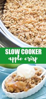 Slow Cooker Apple Crisp In 2020 Slow Cooker Apples Slow Cooker Apple Crisp Crockpot Dessert Recipes