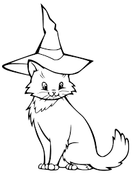 Halloween cats coloring pages are a fun way for kids of all ages, adults to develop creativity, concentration, fine motor skills, and color recognition. Halloween Cat With Witch Hat Coloring Page Free Printable Coloring Pages For Kids