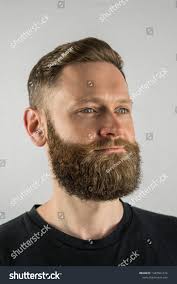 Portrait Handsome Young Man Neat Beard Stock Photo 1443561314