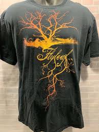 Black And Orange Graphic T Shirt Flyleaf Band Tree Black Orange T Shirt Size L Hanes Graphictee Orange T Shirts Shirt Size Orange Black