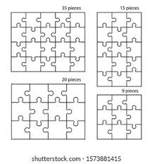 How to make a puzzle: Puzzles Grid Jigsaw Puzzle 20 15 Stock Vector Royalty Free 1573881415