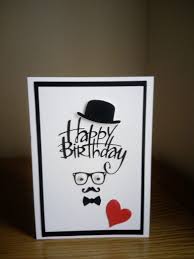 Rather than rushing to the store and getting a plain old generic card, you can here are some super cute (and super easy!) birthday cards to make yourself. Pin De Chris Skingle En Men S Card Ideas Tarjeta De Cumpleanos Hombre Tarjetas De Felicitacion Tarjetas