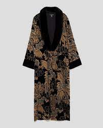 Zara Devore Velvet Kimono | Velvet kimono, 1920s fancy dress, Batik fashion