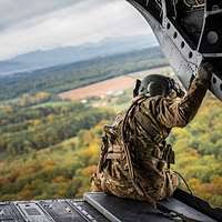 U.S. Army Sgt. Kevin Pagan, a flight engineer with