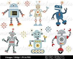 Black And White Transparent Background Robot Clipart Retro Robot Clipart Robot Clipart Birthday Clipart Robots Clipart Robot Party Invitation Commercial Personal Buy 2 Get 1 Free Robot Birthday Party Robot Clipart Robot Party