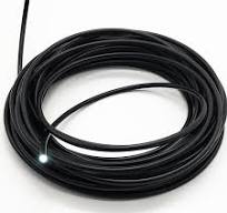 Black-PVC Sheathed Solid Core End Emitting Fiber Optic Cable