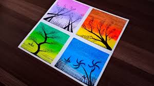 See 4 seasons draw stock video clips. Four Season Scenery Drawing With Oil Pastels Facebook Facebook