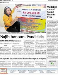 Kejayaan pandelela merupakan satu sejarah baharu buat sukan terjun negara. Najib Honours Pandelela Klik