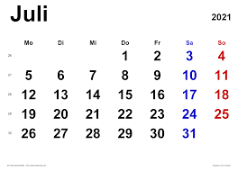 Das ist das neue ebay. Kalender Juli 2021 Als Pdf Vorlagen