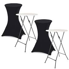 Nordviken / nordviken table haute + 4 tabourets bar. Lot De 2 Housses Noires Pour Table De Reception Id Market
