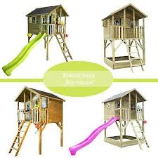 Zum verkauf steht ein noch ungeöffnetes kinderspielhaus aus massivholz mit eingangstür. Stelzenhaus Kinderspielhaus Holz Garten Baumhaus Opt