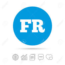 French Language Sign Icon Fr France Translation Symbol Copy